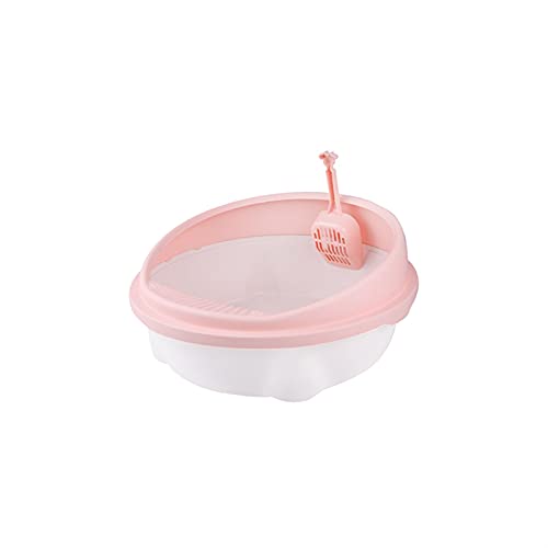 ATUMY Hundetoilette Haustiermatte Halbgeschlossener Katzenstreu-Sandkasten, Schaufel, Kunststoff, Deodorant, Sandkasten, selbstreinigende Katze, Haustier-Toilette, Haushalt(Pink) von ATUMY