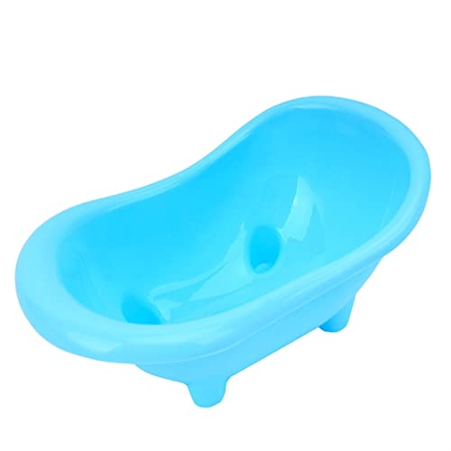 ATUMY Hundetoilette Haustiermatte Haustier-Badewanne, Kunststoff-Badewanne, Hamster-Badezubehör, Spielzeug für kleine Haustiere, Badezimmer, Haustier-Rattenkäfig(Blue) von ATUMY