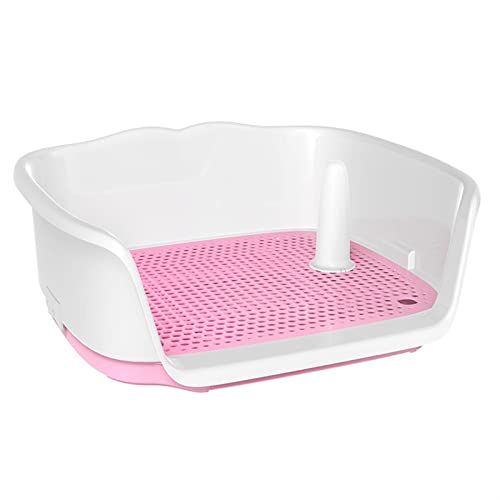 ATUMY Hundetoilette Haustiermatte Haustier Hund Toilette Welpen Töpfchen Urinal Toilette Becken Pee Training Tablett Kunststoff Hunde Haustiere Reinigung(Pink) von ATUMY