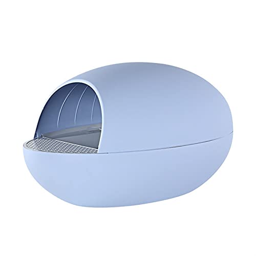 ATUMY Hundetoilette Haustiermatte Intelligente vollautomatische Katzentoilette mit Spritzschutz für Eier, elektrisches Reinigungstablett mit Schaufel(Blue) von ATUMY