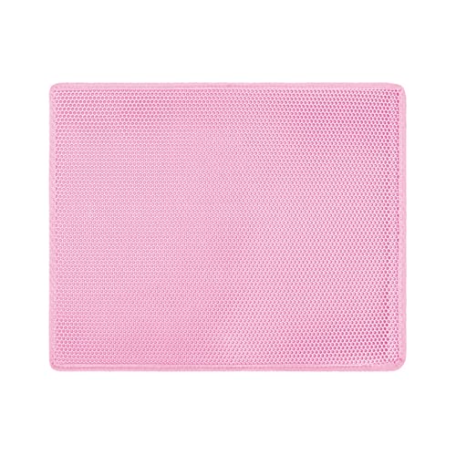 ATUMY Hundetoilette Haustiermatte Katzentoilette, Doppellagiges Leder, rutschfest, faltbar, Sand, Katzentoilette, Leder, wasserdicht, Reinigungsunterlage(Pink,30X30cm) von ATUMY