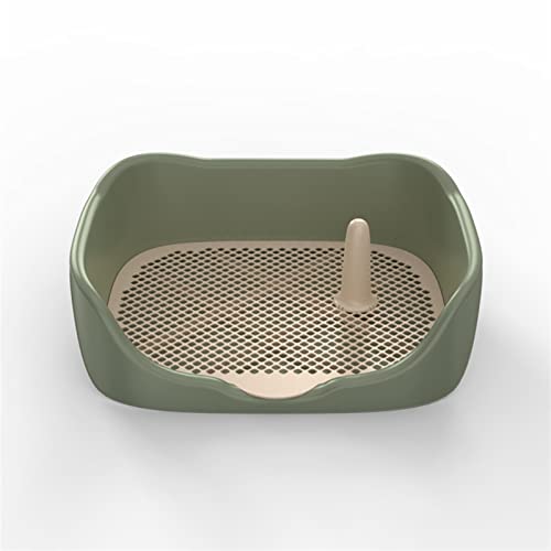 ATUMY Hundetoilette Haustiermatte Tragbare Hundetoilette, doppelschichtiges Welpen-Tablett, Toilette für Hunde, Haustiere, WC, Toilettenreinigung, Töpfchen(Green,L) von ATUMY