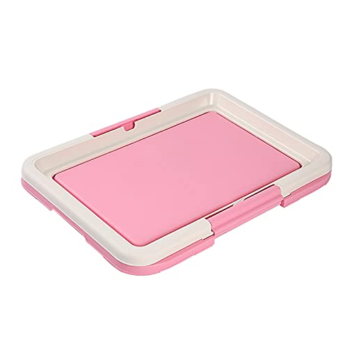 ATUMY Hundetoilette Haustiermatte Tragbare Hundetrainingstoilette für Innenhunde, Töpfchen, Haustiertoilette für Katzentoilette, Welpen-Pad-Halter, Tablett(Pink) von ATUMY