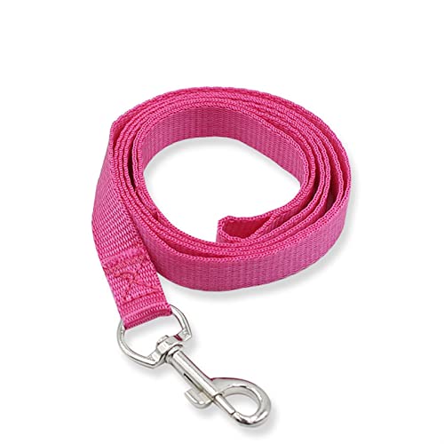 ATUMY Verstellbare Führleine Hundeleine 120 cm * 1,5 cm Nylon Haustier Hundeleine Hundehalsband Walking Training Leine Katzen Hundegeschirr(Rose) von ATUMY