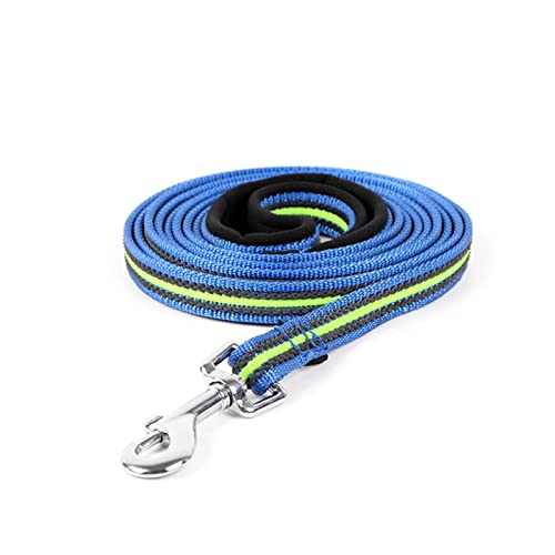 ATUMY Verstellbare Führleine Hundeleine 3M/5M/10M Lange Hundeleinen Nylon Outdoor Tracking Training Pet Lead Belt(Blue-Green,XL-10m) von ATUMY