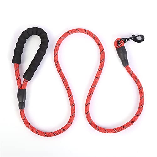 ATUMY Verstellbare Führleine Hundeleine 60in Walk Trainning Harness Leashes Reflektierendes Hundehalsband Nylonseil Heimtierbedarf(Red Leash,150by 1..2cm) von ATUMY