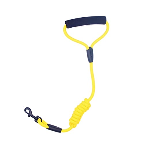 ATUMY Verstellbare Führleine Hundeleine Dog Walking Anti-Stretching Hundekette Nylon Handseil Heimtierbedarf(Yellow 1.2cm,Crude 0.6CM) von ATUMY