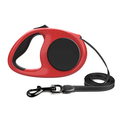 ATUMY Verstellbare Führleine Hundeleine Einziehbare Hundeleinen 3m/5m Für kleine mittelgroße Hunde(Red 50kg,5M) von ATUMY