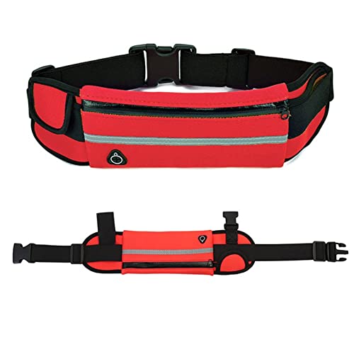 ATUMY Verstellbare Führleine Hundeleine Freihändige Hundeleine mit Tasche Reflektierende Hunde Traktionsseil Hüfttaschen Pet Running(Red) von ATUMY