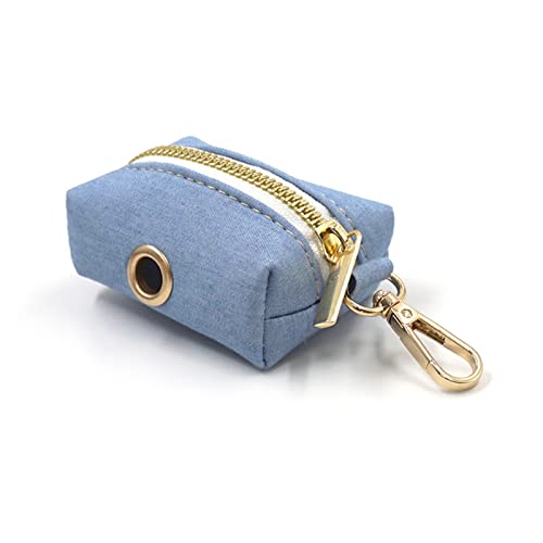 ATUMY Verstellbare Führleine Hundeleine Hellblauer Denim personalisiertes Hundehalsband und Leine Set Fliege Hundegeschirr Mädchen(Yellow,M Neck 42-48cm) von ATUMY