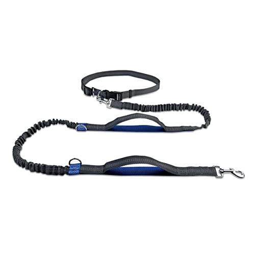 ATUMY Verstellbare Führleine Hundeleine Hunde-Laufgürtel Haustier-Bungee-Leinen Hundetraining für mittelgroße Hundebedarf(Bstyle Blue) von ATUMY