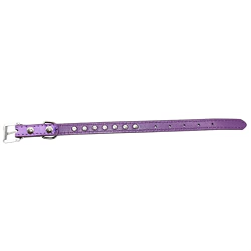 ATUMY Verstellbare Führleine Hundeleine Hundehalsbänder für kleine und mittelgroße Hunde, Strass-Umhängeband, Welpenhalsband, Katzen(Purple,XXS) von ATUMY