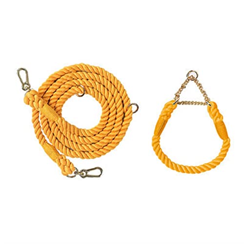 ATUMY Verstellbare Führleine Hundeleine Hundeleine für mittelgroße Hunde, Leinen, Haustiertraining, Laufen, Klettern, Hundeleinen, Hundeseile(Orange-Golden,30-38cm) von ATUMY