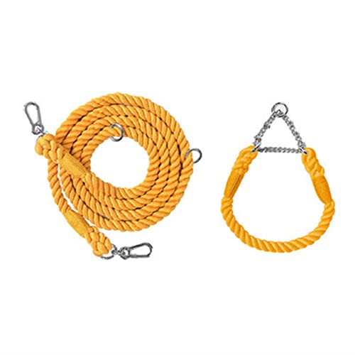 ATUMY Verstellbare Führleine Hundeleine Hundeleine für mittelgroße Hunde, Leinen, Haustiertraining, Laufen, Klettern, Hundeleinen, Hundeseile(Orange-Sliver,30-38cm) von ATUMY