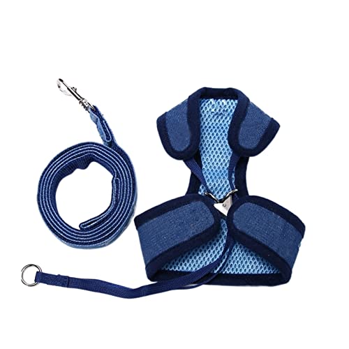 ATUMY Verstellbare Führleine Hundeleine Hundeleine und Halsband Set Hundegeschirr und Leine Set Pet Chest Harness Set Hundezubehör(Blue,XL) von ATUMY