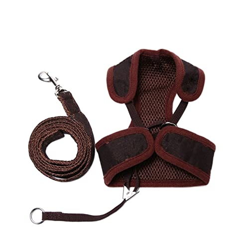 ATUMY Verstellbare Führleine Hundeleine Hundeleine und Halsband Set Hundegeschirr und Leine Set Pet Chest Harness Set Hundezubehör(Brown,L) von ATUMY