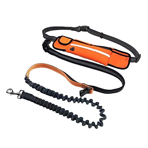 ATUMY Verstellbare Führleine Hundeleine Laufende Hundeleine Haustierprodukte Hundegeschirr Halsband Joggingleine Verstellbare Taillenleinen(Black) von ATUMY