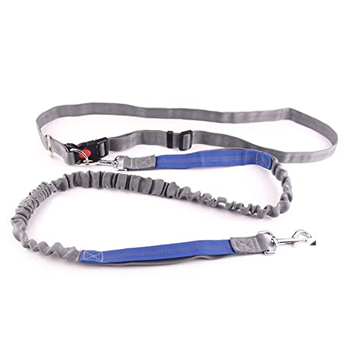 ATUMY Verstellbare Führleine Hundeleine Laufende Hundeleine Haustierprodukte Hundegeschirr Halsband Joggingleine Verstellbare Taillenleinen(Navy Blue) von ATUMY