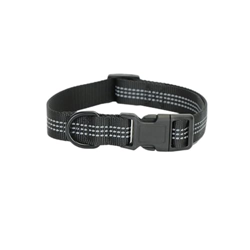 ATUMY Verstellbare Führleine Hundeleine Pet Collar Leine Set Hunde- und Katzenhalsband und verstellbare Leine(Black,26-42CM) von ATUMY