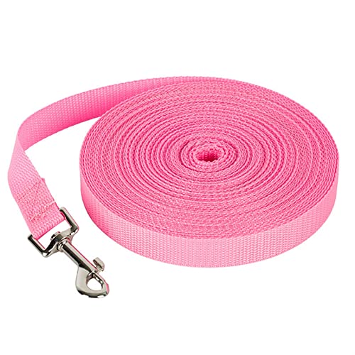 ATUMY Verstellbare Führleine Hundeleine Polyester-Haustierleine-Hundeleine-Hundezubehör für kleine und große1.5-15M(Pink,1.5M) von ATUMY