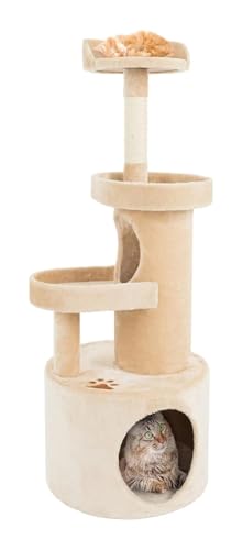 ATUMY möbel für Katzen 2 Nickerchen sitzende Sitzstangen, Kätzchenwohnung, 2 Sisalseil-Kratzbäume und Hängespielzeug – Turm für Hauskätzchen katzenbaum(4-Tier) von ATUMY