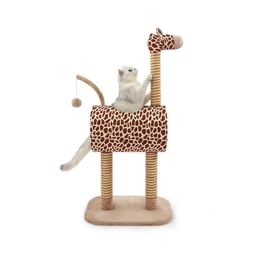 ATUMY möbel für Katzen Katze Klettergerüst Schaber Baum Turm Spielzeug für Katzen Kätzchen Spielen Tunnel Haus Haustier Möbel Sisal katzenbaum(Giraffe) von ATUMY