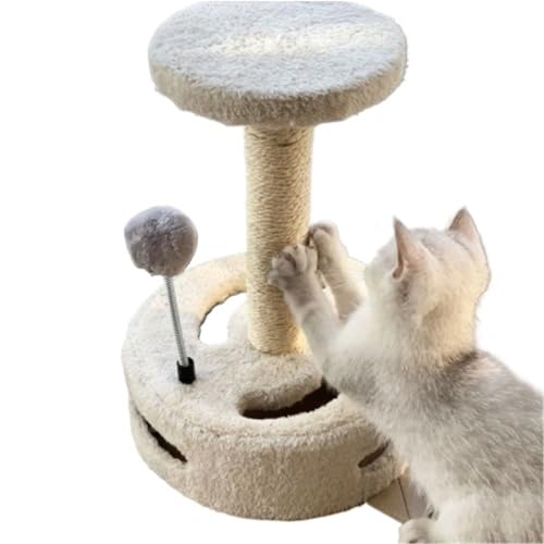 ATUMY möbel für Katzen Katzen-Klettergerüst, klein, Sisal, neckendes Haustierspielzeug, Brett, Krallenschleifen, Katzenspielzeug, Karussell-Typ, Katzen-Klettergerüst katzenbaum(Gray) von ATUMY