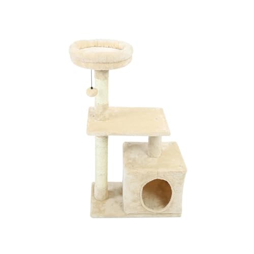 ATUMY möbel für Katzen Katzenkratzturm, Wohnmöbel, Katzenbaum, Haustiere, Hängematte, Sisal, Katzenkratzbaum, Klettergerüst, Spielzeug, geräumige Sitzstange katzenbaum(AMT0172GY) von ATUMY