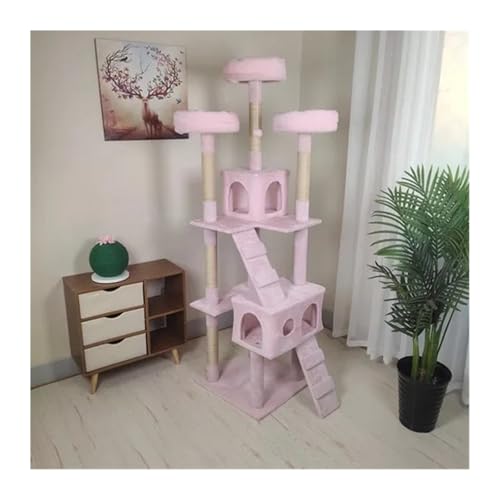 ATUMY möbel für Katzen Krallenschärfer, Katzenschaber, platzsparendes Samtbrett, große Katzenschaber, Zubehör, Spielzeug, Katzenbedarf katzenbaum(Pink) von ATUMY