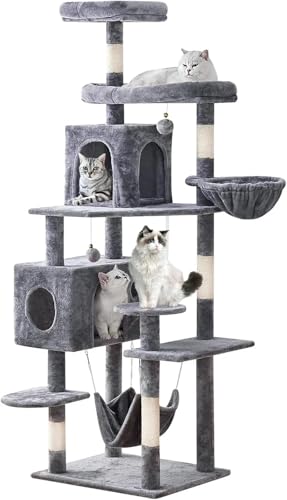 ATUMY möbel für Katzen Kratzbaum 71,6 Zoll Katzenturm für Hauskatzen, Plüschsitzstangen, mehrstufiger, langlebiger Katzenkratzbaum katzenbaum von ATUMY