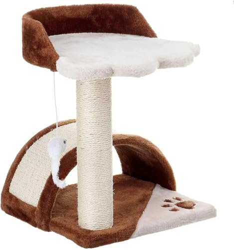 ATUMY möbel für Katzen Kratzbaum Spielzeug Eigentumswohnung Haustier Katze Kratzspielzeug Sisal Katze Interaktives Spielzeug Kätzchen Übung Klettergerüst katzenbaum(Brown) von ATUMY