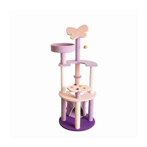 ATUMY möbel für Katzen Kratzbaumturm, kletternde Katzenregale, schleifende Katzenpfoten, Katzenkratzbaum, lila, Spielplatz für Katzen katzenbaum(100CM) von ATUMY