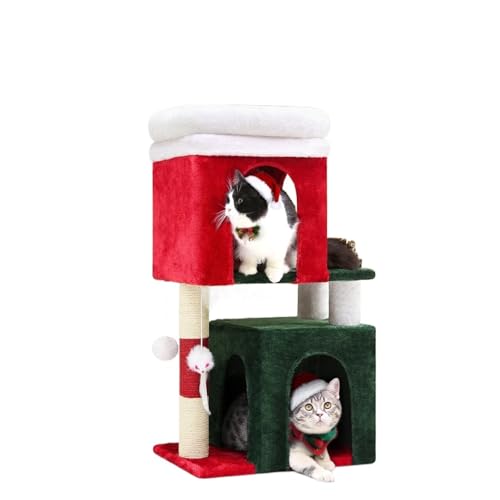 ATUMY möbel für Katzen Weihnachts-Kratzbaum, 31 Zoll Kleiner Katzenturm mit Kratzbaum, Kätzchenbaum für Indoor-Kätzchen, Kleiner Katzenbaum katzenbaum von ATUMY