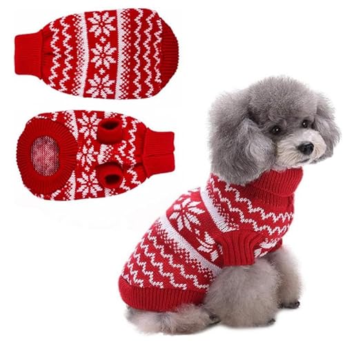 AUEJACKY Hundepullover, Weihnachtspullover, Hundepullover, Weihnachtspullover, warmes Spray, Reiter bei kaltem Wetter, für Weihnachten, Winterstrick, warme Kleidung von AUEJACKY