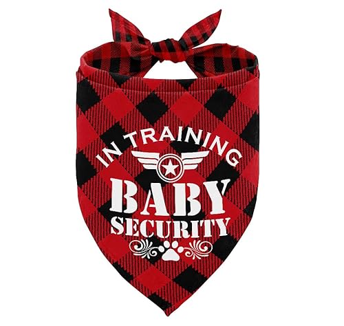 Hund Bandana, Baby Sicherheit Hund Bandana, Hund Schal Klassische Plaid Druck, Hund Schal Zubehör, Hund Bandana Haustier Schal, Haustier Baby Ankündigung Schal Geschlecht Reveal Zubehör, Hund Bandana von AUII JO DESIGN