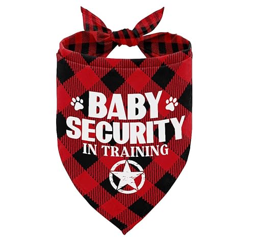 Hund Bandana, Baby Sicherheit Hund Bandana, Hund Schal Klassische Plaid Druck, Hund Schal Zubehör, Hund Bandana Haustier Schal, Haustier Baby Ankündigung Schal Geschlecht Reveal Zubehör, Hund Bandana von AUII JO DESIGN