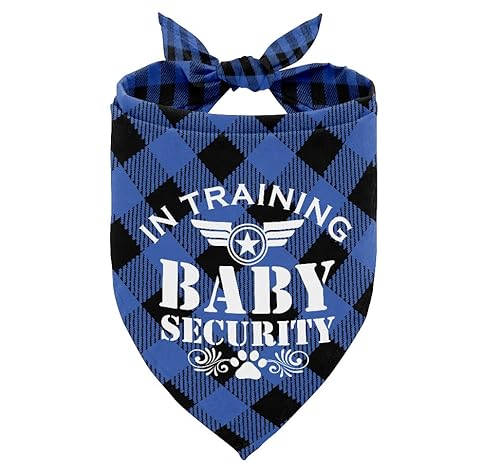 Hund Bandana, Baby Sicherheit Hund Bandana, Hund Schal Klassische Plaid Druck, Hund Schal Zubehör, Hund Bandana Haustier Schal, Haustier Baby Ankündigung Schal Geschlecht Reveal Zubehör, Hund Bandana von AUII JO DESIGN