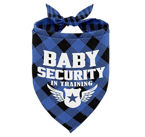 Hund Bandana, Baby Sicherheit Hund Bandana, Hund Schal Klassische Plaid Druck, Hund Schal Zubehör, Hund Bandana Haustier Schal, Haustier Baby Ankündigung Schal Geschlecht Reveal Zubehör, Hund Bandana von AUII JO DESIGN