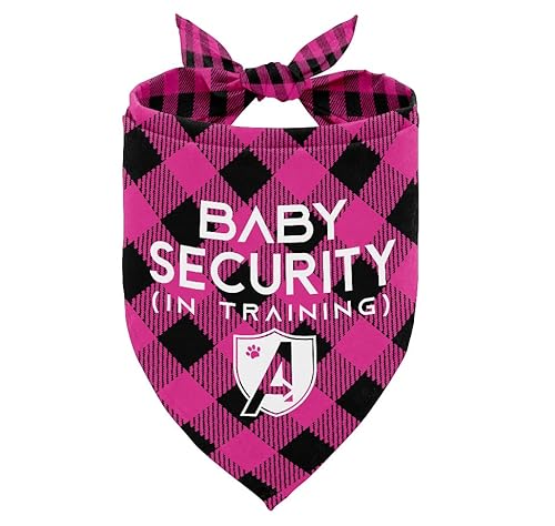 Hund Bandana, Baby Sicherheit Hund Bandana, Hund Schal Klassische Plaid Druck, Hund Schal Zubehör, Hund Bandana Haustier Schal, Haustier Baby Ankündigung Schal Geschlecht Reveal Zubehör, Hund Bandana von AUII JO DESIGN