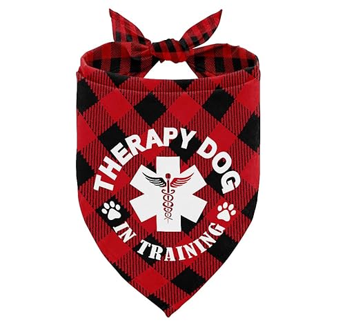 Hund Bandana, Therapie Hund im Training Hund Bandana, Hundetuch Klassischer Plaid Druck, Hund Schal Zubehör, Hund Bandana Haustier Schal, Haustier Schal, Haustier Schal Zubehör, Hund Bandana Geschenk von AUII JO DESIGN