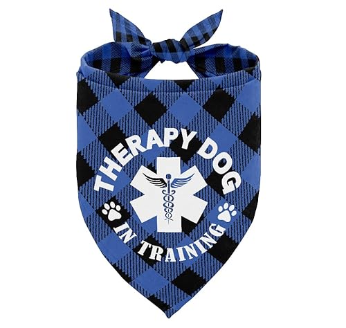 Hund Bandana, Therapie Hund im Training Hund Bandana, Hundetuch Klassischer Plaid Druck, Hund Schal Zubehör, Hund Bandana Haustier Schal, Haustier Schal, Haustier Schal Zubehör, Hund Bandana Geschenk von AUII JO DESIGN