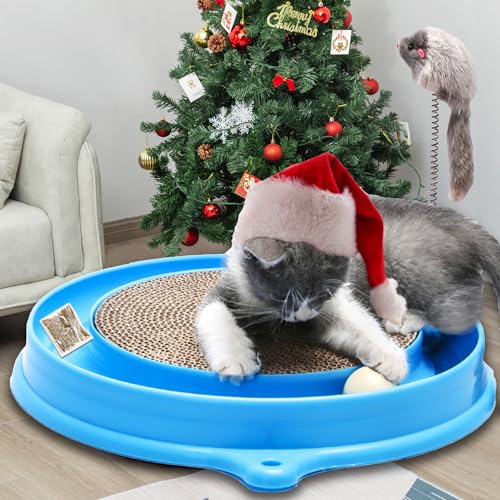 AUOON Kratzbaum Turbo Spielzeug, Katze Turbo Spielzeug, Post Pad Interaktives Training Übung Maus Spielen Spielzeug mit Turbo und Ball von AUOON