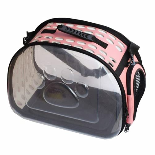 AUSUKY Tragbare Tragetasche für Haustiere, für Welpen, Hunde, Katzen, Schultertasche, für den Außenbereich, Rosa von AUSUKY