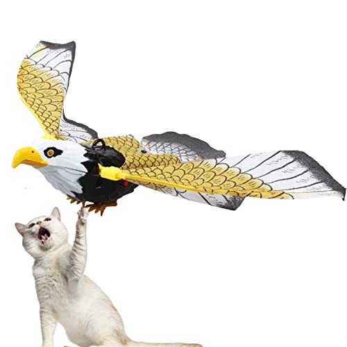 AUTOECHO 1Pcs Fliegender Vogel Katzenspielzeug, Elektronisches Simulationsvogel-interaktives Katzenspielzeug Für Innenkatzen, Automatisches Hängendes Adler-Fliegenvogel-Katzenspielzeug, Lustiges von AUTOECHO