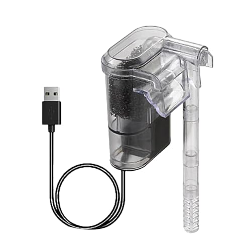 AUTOECHO Aquariumfilter, Aquariumfilter,Leise Aquariumfilter | Leise Aquariumfilter, hängender Aquariumfilter, USB-Fischschildkrötentankfilter, Aquariumzubehör für sauberes Wasser von AUTOECHO