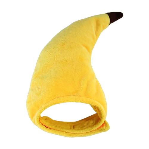 AUTOECHO Bananen-Hundehut, entzückende Hundehüte, lustige Halloween-Bekleidung, kreativer Bananenhut, verstellbare Haustierkostüme für Katzen, Kätzchen, Welpen von AUTOECHO