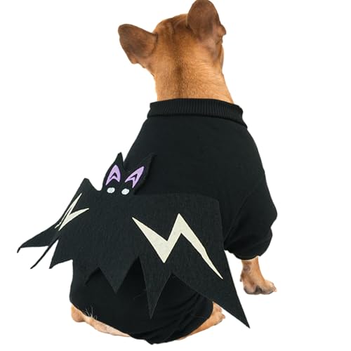 AUTOECHO Halloween- -Kostüm für Hunde, Fledermausflügel-Kostüm für Hund - Welpen-Cosplay- -Kostüm, leuchtet im Dunkeln | Süßes, atmungsaktives Welpen-Katzenkostüm für Katzen von AUTOECHO