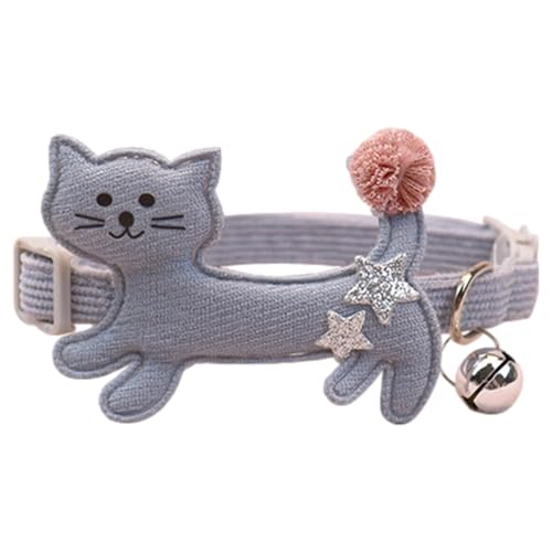 AUTOECHO Halsband für Katzen,Katzenhalsband mit Glöckchen - Separates Kätzchenhalsband aus Plüsch - Süßes, verstellbares Haustierzubehör, Bequeme, modische Katzenkleidung für Kätzchen, Welpen, Hasen von AUTOECHO