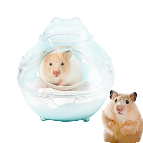 AUTOECHO Hamster-Staubbad, Hamster-Sandbad-Box | Transparentes Hamsterbad Sandkasten Hamsterbad - Staubbadebehälter, waschbare Staubbadewanne für Kleintiere, Rennmaus, Toilette, Lemming, Hamster von AUTOECHO