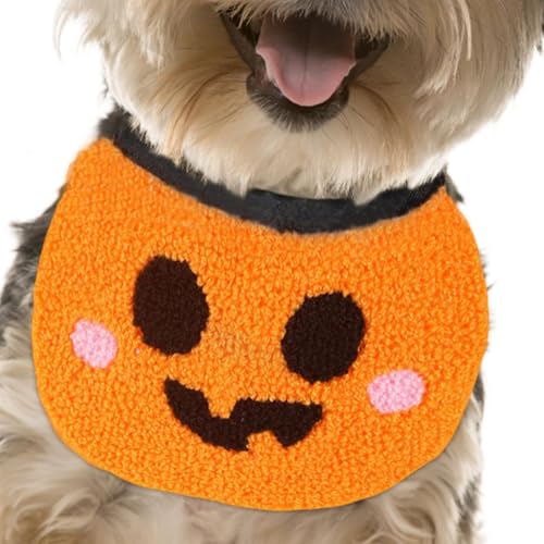 AUTOECHO Hunde-Halloween-Bandana,Halloween-Hundeschal - Geist Haustier Halloween Bandana Welpen Bandana - Innovatives Hunde-Bandana-Halsband, Halloween-Haustier-Lätzchen für Halloween-Partys von AUTOECHO